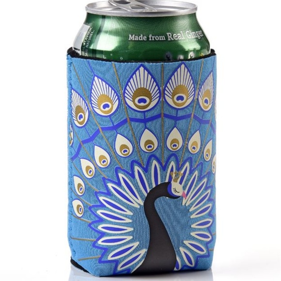 Peacock Drink, Can/Bottle Cooler Sleeves, Set of 4 - Picture 2 of 3